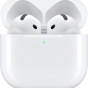 Apple AirPods 4 Wireless Earbuds, Bluetooth Headphones, Personalized Spatial Audio, Sweat and Water Resistant, USB-C Charging Case, H2 Chip, Up to 30 Hours of Battery Life, Effortless Setup for iPhone