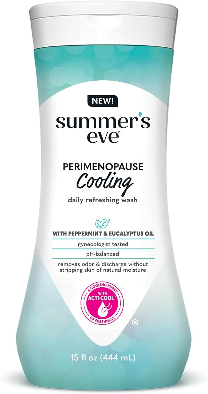 Summer's Eve, Perimenopause Cooling Wash, Removes Odor, pH balanced Feminine Wash, 15 Fl Oz