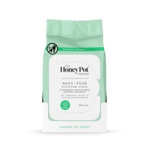 The Honey Pot Company - Anti-Itch Soothing Feminine Wipes - At Home or On the Go Medicated for Temporary Relief of Itching and Discomfort - Maximum Strength - 30 ct.