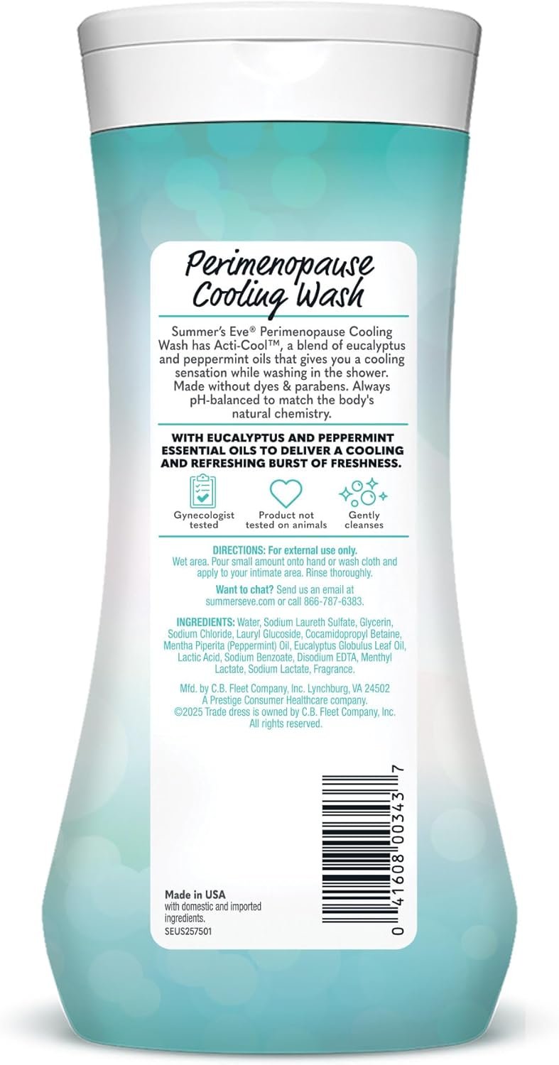 Summer's Eve, Perimenopause Cooling Wash, Removes Odor, pH balanced Feminine Wash, 15 Fl Oz - Image 7