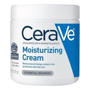 CeraVe Moisturizing Cream, Body and Face Moisturizer for Dry Skin, Body Cream with Hyaluronic Acid and Ceramides, Daily Moisturizer, Oil-Free, Fragrance Free, Non-Comedogenic, 19 Ounce