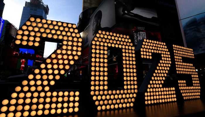 The numerals '2025’ arrive for the Times Square New Year's Eve 2025 celebrations in New York City, New York, US.