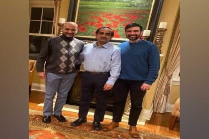 Zohran Mamdani (right) meets APPAC Chairman Dr Ijaz Ahamd at his residence in New York City