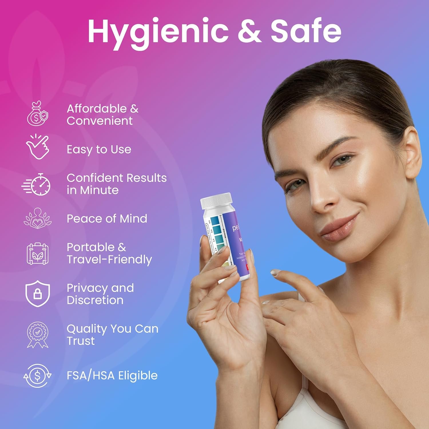 Pelvana Vaginal pH Test Strips for Women – 50 Strips, at-Home BV and Yeast Infection Test Kit, Vaginal pH Tester to Differentiate Between Conditions - Image 3