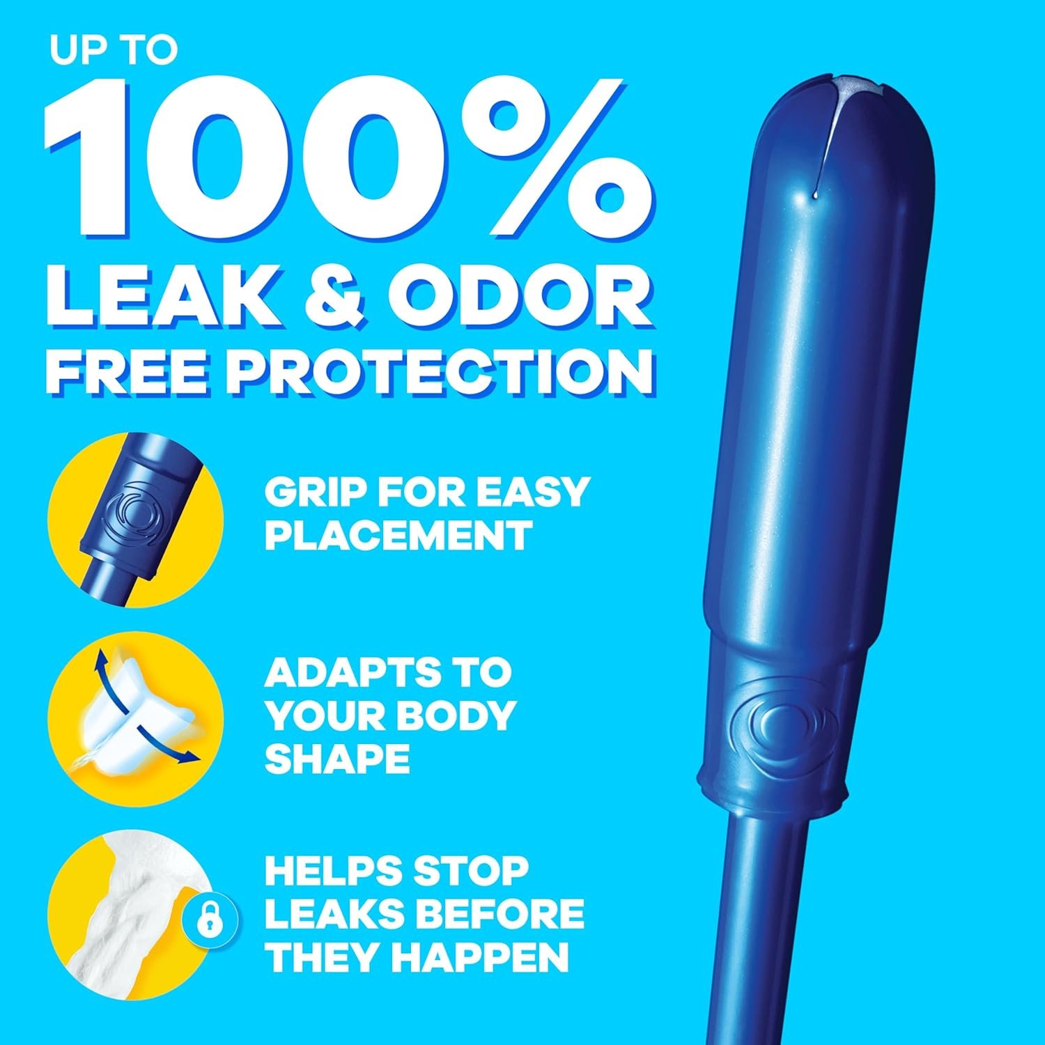 Tampax Pearl Tampons for Women, with LeakGuard Braid, Regular Absorbency, Unscented, 50 Count - Image 10