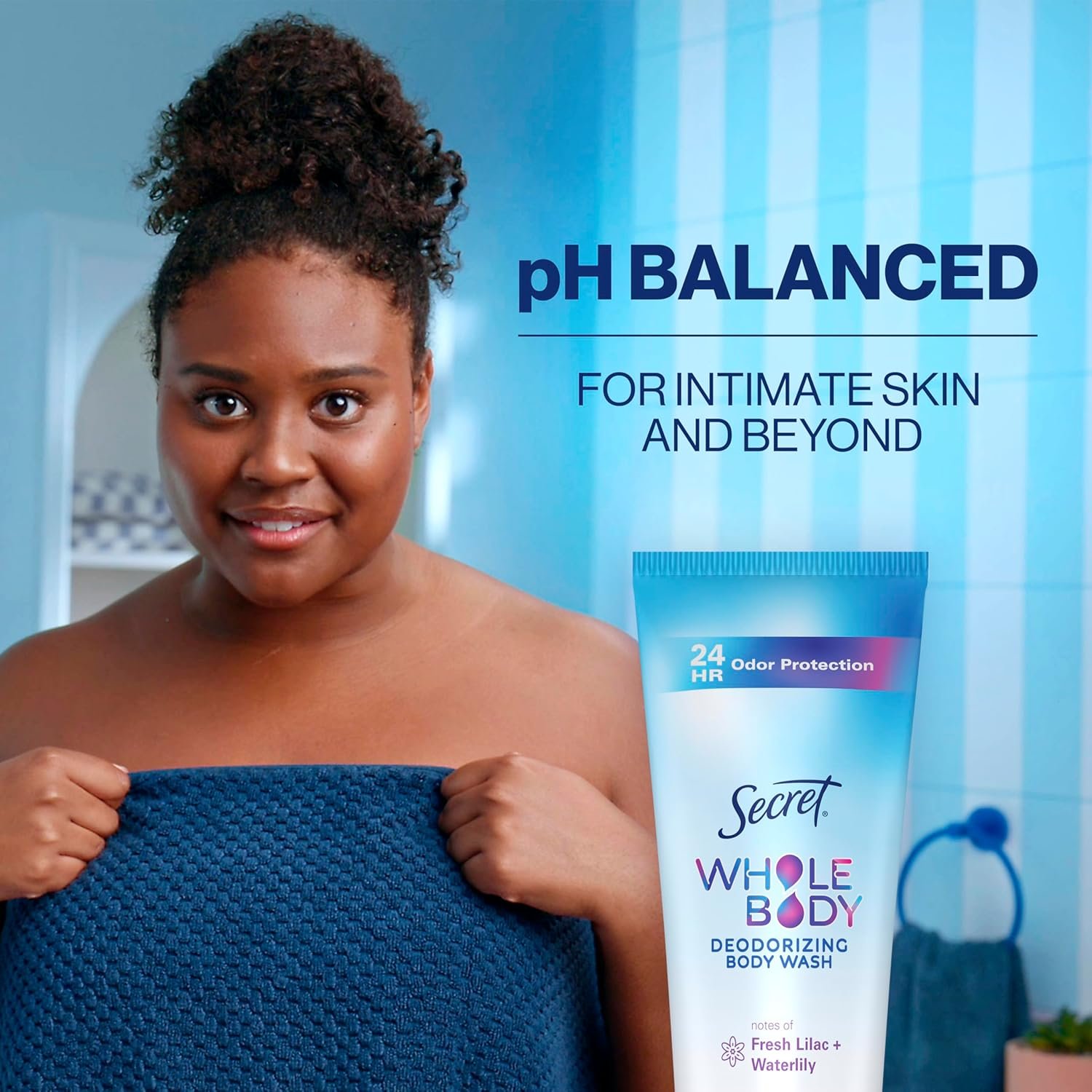 Secret Feminine Wash, 24 HR Deodorizing Feminine Body Wash for Women, Removes 6x Causes of Odor, PH Balanced, Safe to Use Everywhere, Lilac & Waterlily Scent, 8.0 oz - Image 6