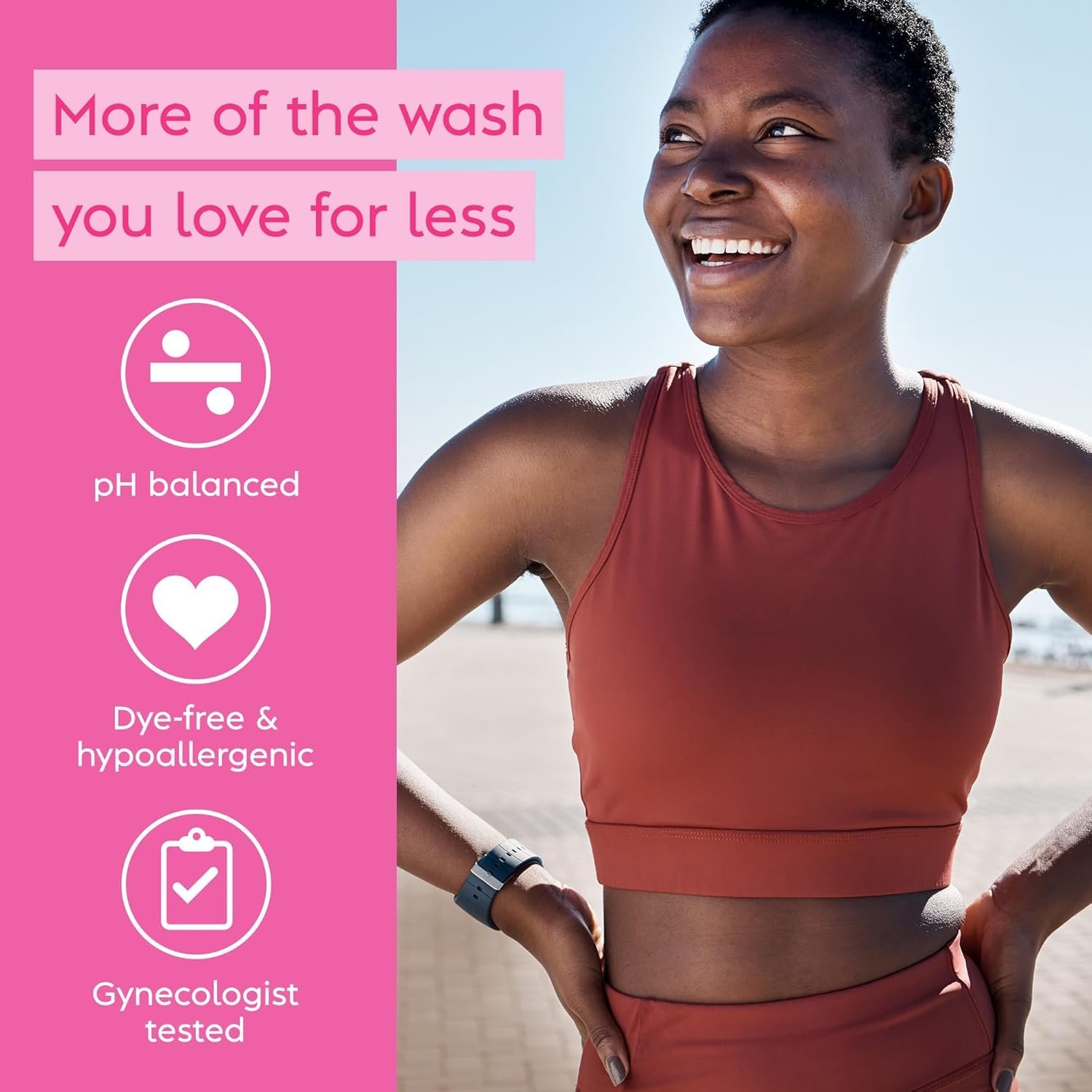 Vagisil Feminine Wash for Intimate Area Hygiene, Odor Block, Gynecologist Tested, Hypoallergenic, 16.9 oz with Pump (Pack of 2) - Image 3