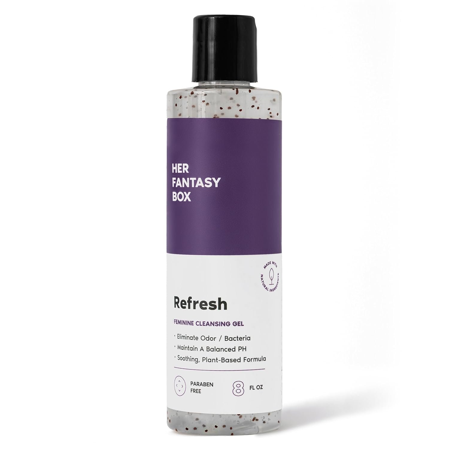 Her Fantasy Box | Refresh pH Balancing Shower Gel - Natural Feminine Hygiene Solution for Gentle Cleansing, Odor Control, and Skin Nourishment - pH-Balanced Formula for All Skin Types (8 oz)