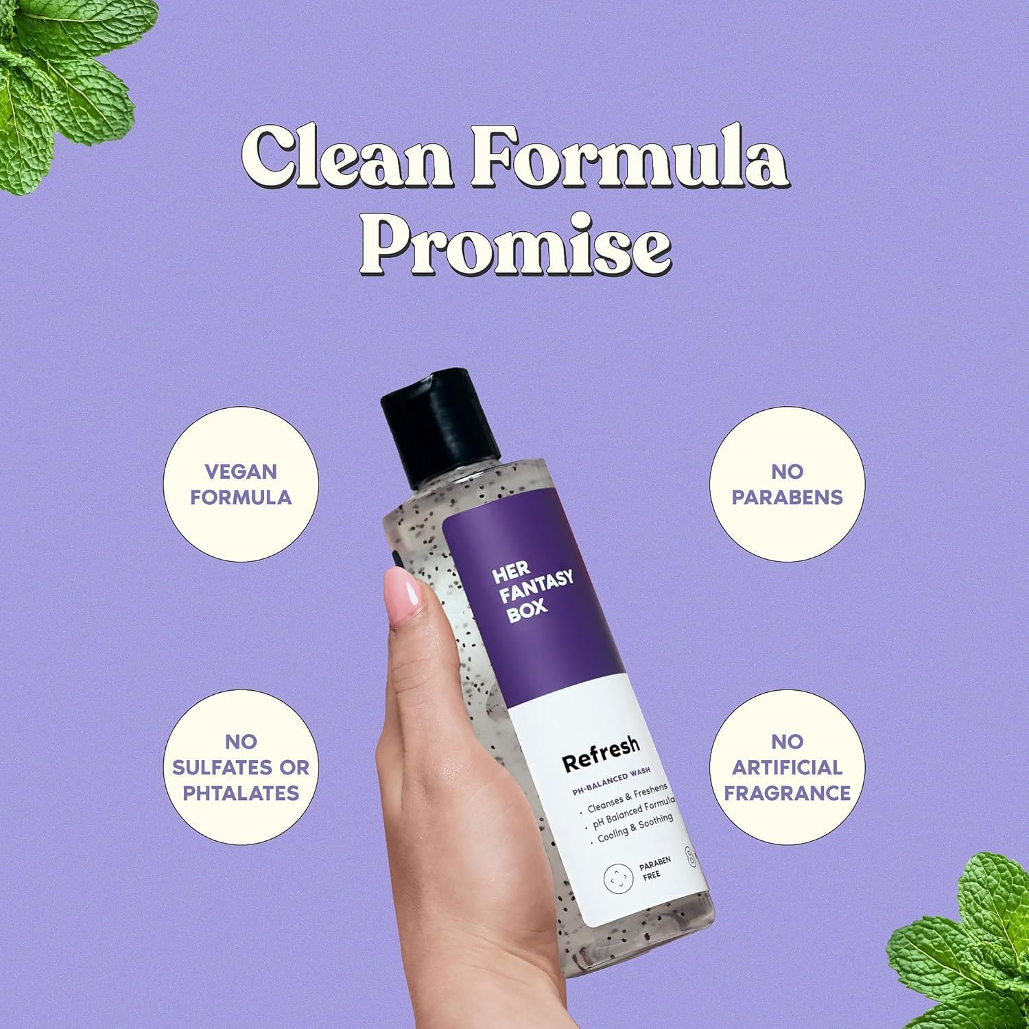 Her Fantasy Box | Refresh pH Balancing Shower Gel - Natural Feminine Hygiene Solution for Gentle Cleansing, Odor Control, and Skin Nourishment - pH-Balanced Formula for All Skin Types (8 oz) - Image 8