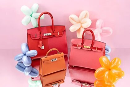 Hermès Birkin and Kelly handbags in vibrant colors displayed as luxury resale icons reflecting strong value retention in 2025