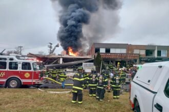 Two people died and dozens were hurt after explosions and a fire caused a partial collapse at a Pennsylvania nursing home, officials say.