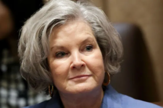 White House Chief of Staff Susie Wiles during a public appearance as she responds to a Vanity Fair article about the Trump administration.