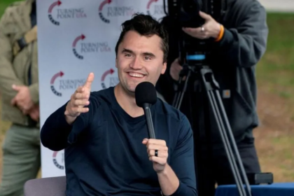 Father-of-two Charlie Kirk built Turning Point USA, a campus conservative group.