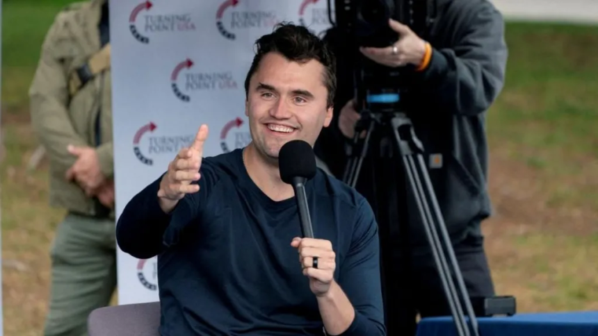 Father-of-two Charlie Kirk built Turning Point USA, a campus conservative group.