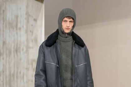 Jeanne Friot presenting her first Paris menswear collection on the runway