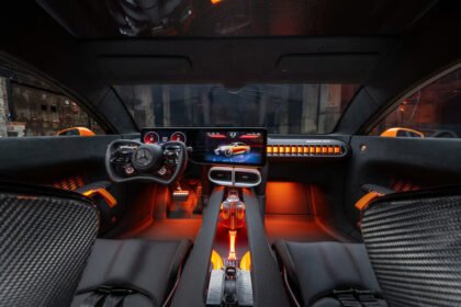 Mercedes Benz vehicles arrive outside Paris Fashion Week venues as the official mobility partner