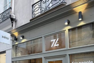 Zeta smart shoes Saudade collection on display at Paris Marais pop-up, eco-friendly footwear made in Portugal
