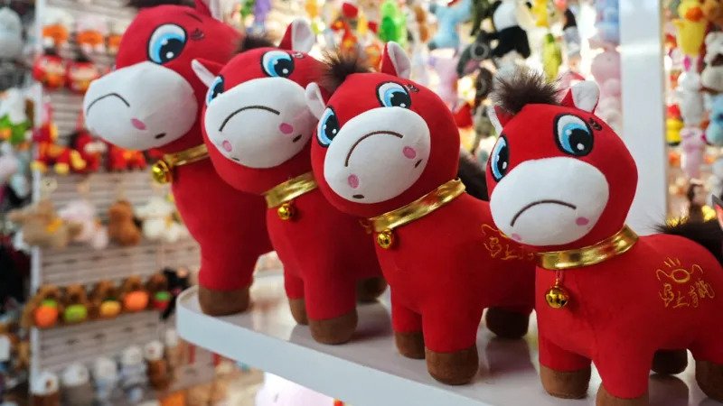 Crying horse toys go viral in China ahead of Lunar New Year