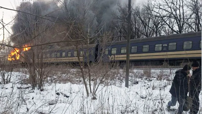 Panic on crowded Ukraine train - passenger describes moment of Russian drone strike