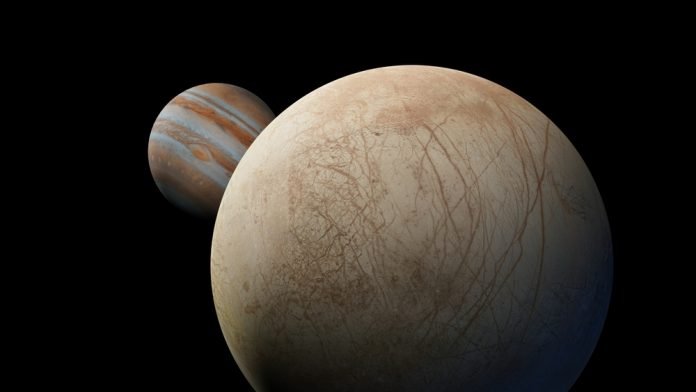 New research suggests nutrient-rich ice may sink through Europa’s icy shell, offering a pathway for life in its subsurface ocean.