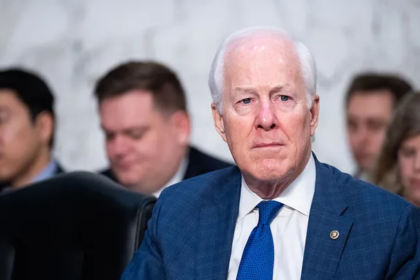 Senator John Cornyn speaks at a press conference about the Stop Illegal Aliens Drunk Driving Act, a bill targeting illegal immigrants convicted of deadly DUI offenses.