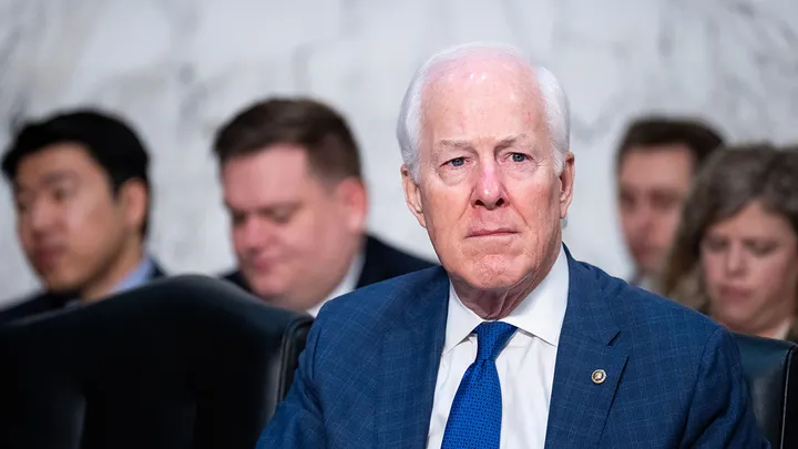 Senator John Cornyn speaks at a press conference about the Stop Illegal Aliens Drunk Driving Act, a bill targeting illegal immigrants convicted of deadly DUI offenses.