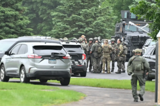 Police activity in Minneapolis during protests alongside winter storm conditions and Super Bowl 60 teams Seattle Seahawks and New England Patriots