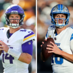 Sam Darnold celebrating after leading the Seattle Seahawks to the Super Bowl following the NFC Championship win