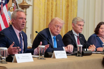 Sean Spicer speaking about senior focused MAGA coalition