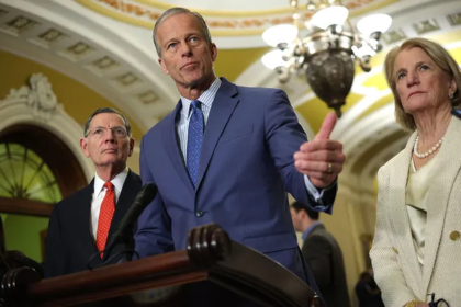 US Senate chamber during debate over DHS funding and shutdown talks