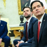 President Trump with his Cabinet of former rivals JD Vance, Marco Rubio, and RFK Jr., working together to advance American policies