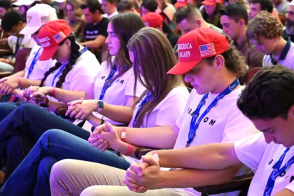 President Donald Trump addressing faith leaders as churches report growth and religious revival during his second term