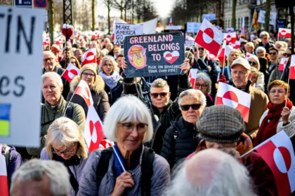 President Donald Trump speaking about Greenland and Arctic security