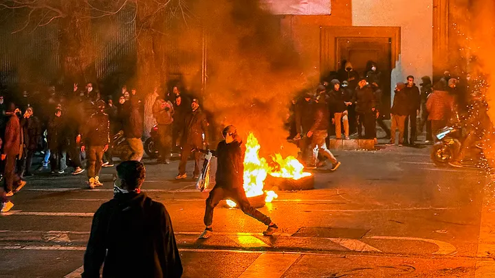 President Donald Trump speaks as national security experts discuss U.S. options amid escalating Iran protests