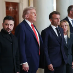 President Donald Trump arriving in Davos amid global security tensions