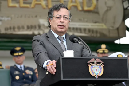 President Donald Trump speaks to reporters about Colombian President Gustavo Petro and Greenland’s national security, highlighting U.S. concerns and international reactions.