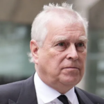 Andrew Mountbatten-Windsor at official event with text overlay about trade envoy investigation