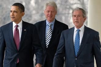 Bill Clinton looks on as Democrats leave him out of Presidents’ Day post
