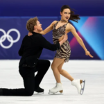 Madison Chock and Evan Bates performing ice dance at the Olympics