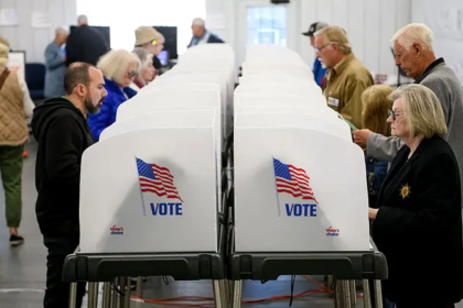 Department of Justice building as the federal government sues states over voter roll access