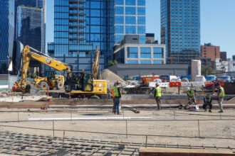 Construction site of Hudson River Tunnel project amid funding dispute