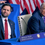 Vice President JD Vance speaking about Iran tensions and US Middle East policy