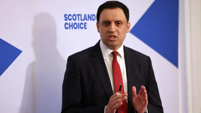 Keir Starmer speaking at press conference with cabinet ministers in support