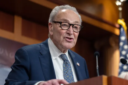 Senator Lisa Murkowski speaks at a press conference on election reform and voter ID
