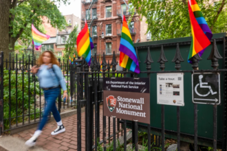 Stonewall Pride flag removal at Stonewall National Monument in New York City