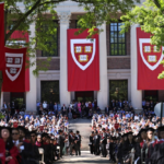 President Donald Trump speaking as his administration seeks $1 billion settlement from Harvard University