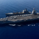 President Donald Trump speaking about Iran policy at the White House