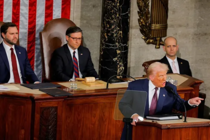President Donald Trump delivering State of the Union address at U.S. Capitol