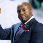 Donald Trump speaks to reporters about Texas GOP Senate primary