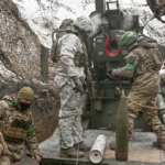 President Donald Trump speaking about foreign policy strategy as the Ukraine war continues